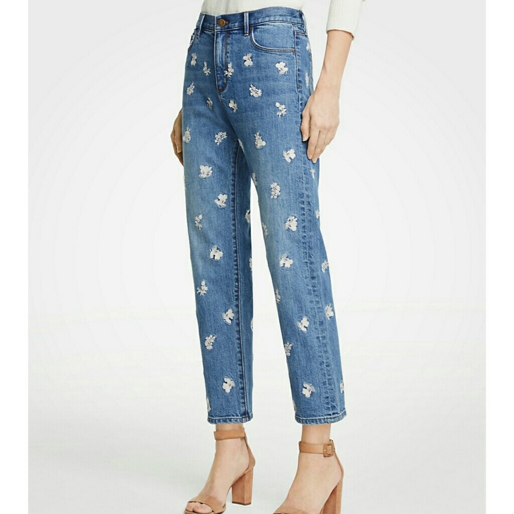 Ann Taylor Embroidered Jeans NWOT